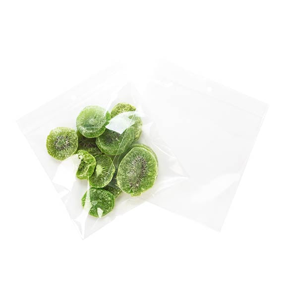 Sachet zip à transparence cristalline 100 microns avec trou pour suspension 15,2x15,2cm (100 pièces) [Z4R66]