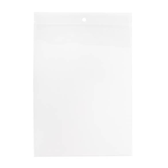 Druckverschlussbeutel mit Aufhängeloch 15x20.5cm Transparent PP 100 Mikron (100 Stück) [Z4R68]