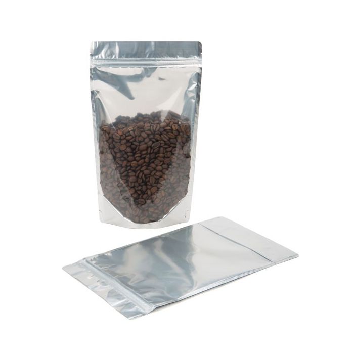 Buste doypack trasparenti/nero 15x9x23.2cm | 312 grammi (100 pezzi) [ZBGB7]