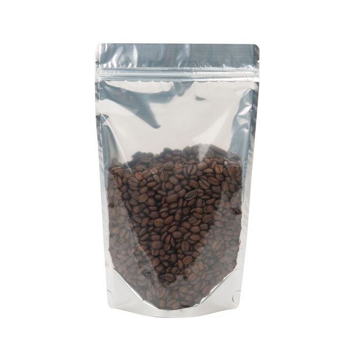 Standbodenbeutel Transparent/Schwarz 14.9x8.9x23.2.2cm | 310 Gramm (100 Stück) [ZBGB7]