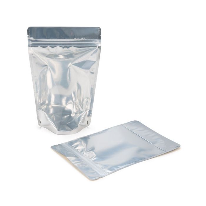 Standbodenbeutel Transparent/Gold 14.9x8.9x23.2.2cm | 310 Gramm (100 Stück) [ZBGG7]