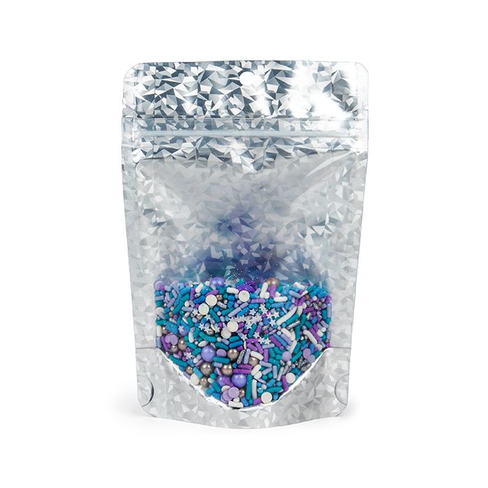 Stand Up Pouches transparent/Holographic Ice 10,2x6x15,2 cm