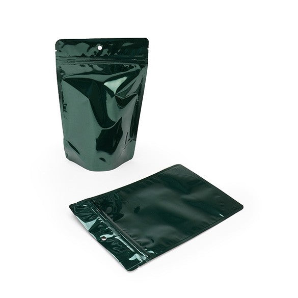 Standbodenbeutel Grün 13x7x20.5cm | 110 Gramm (100 Stück) [ZBGM3HG]
