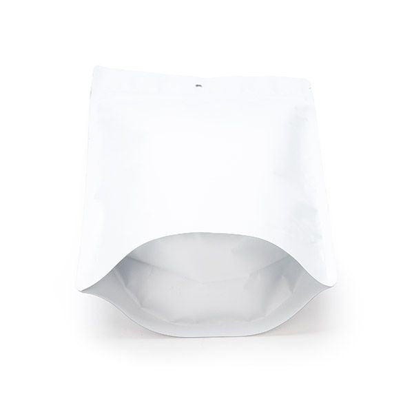 Buste doypack bianco matt 17x9x28.5cm | 340 grammi con foro (100 pezzi) [ZBGM4MWH]