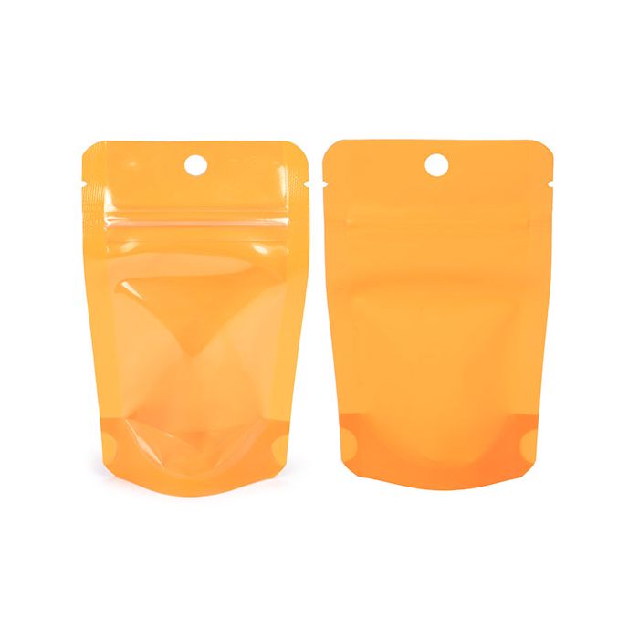 Buste doypack Trasparente/Neon Arancione 7,9x5,1x13 cm (100 pz) [ZBGN1OR]