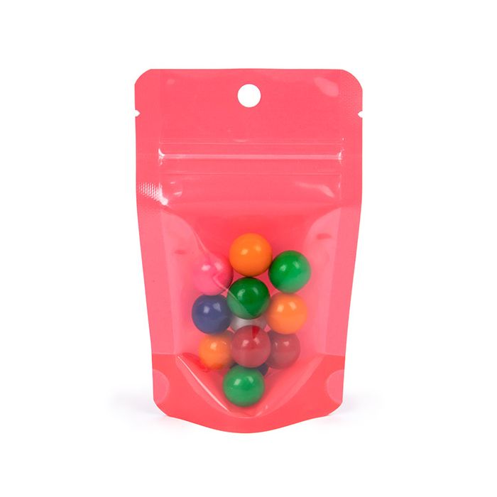 Stand Up Pouches Transparent/Neon Watermelon 7,9x5,1x13 cm