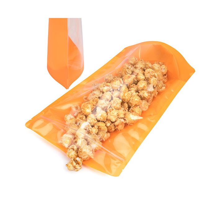 Buste doypack Trasparente/Neon Arancione 17,2x8,9x28,6 cm (100 pz) [ZBGN4OR]