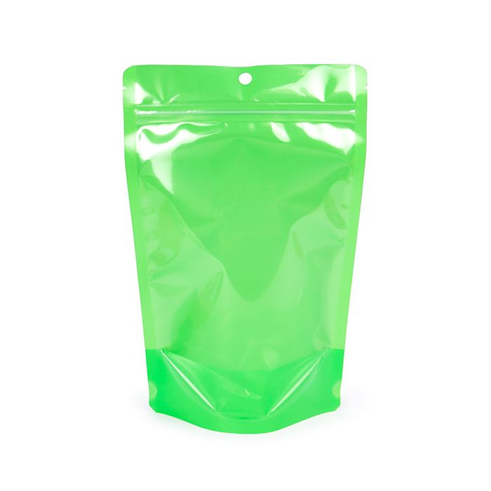 Buste doypack Trasparente/Neon Verde 14,9x8,9x23,2 cm (100 pz) [ZBGN7GR]