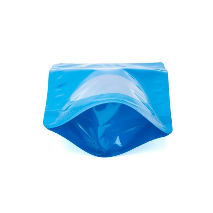 Doypack Bleu avec fenêtre ovale 14.9x8.9x23.2cm | 312g (100 pièces) [ZBGO7BL]