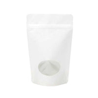 Stand Up Pouches Pearl White with oval Window 17.1x8.9x28.6cm
