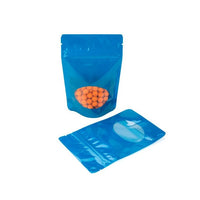 Stand Up Pouches Blue with oval Window 13x8x20.5cm | 113 grams
