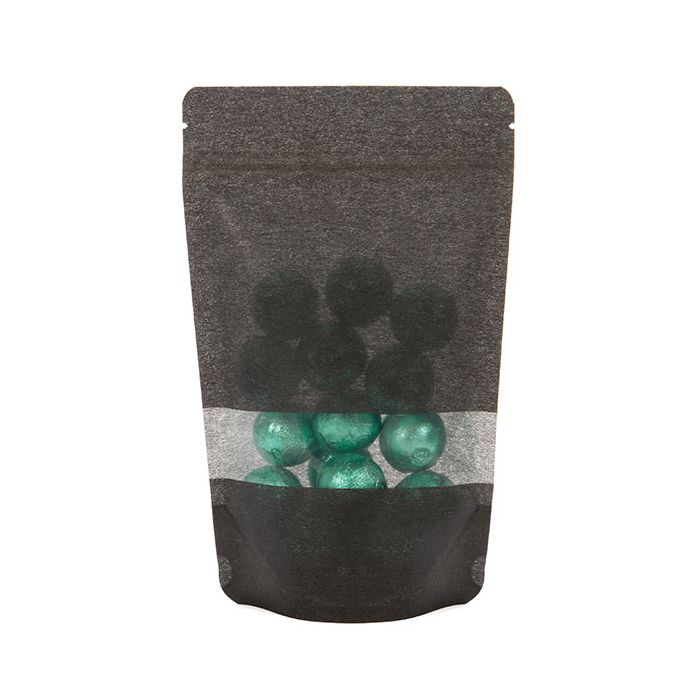 Stand Up Pouches Rice Paper Black with Window 13x7.9x20.6cm | 113 grams