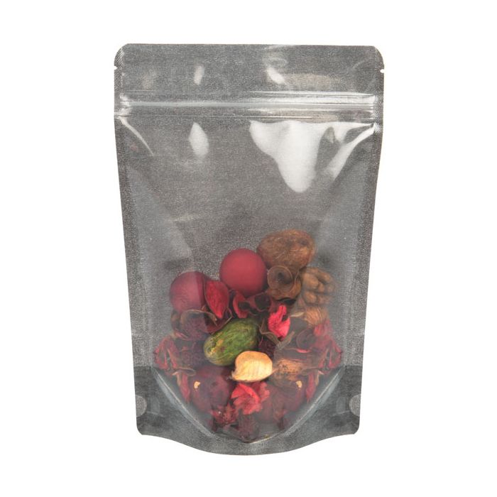 Doypack papier de riz Transparent/Noir 14.9x8.9x23.2cm | 312g (100 pièces) [ZBGR7BC]