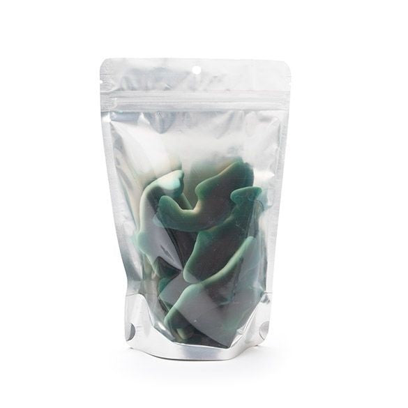 Buste doypack trasparenti/argento 13x7x20.5cm | 113 grammi con foro (100 pezzi) [ZBGS3H]