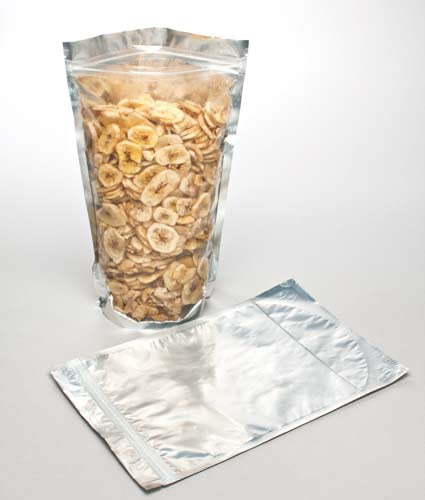 Standbodenbeutel Transparent/Silber 19x11.5x29.5cm | 397 Gramm (100 Stück) [ZBGS6H11]