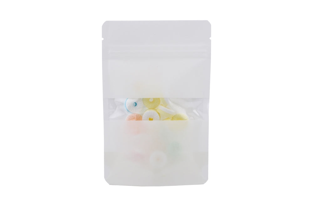 Buste doypack bianco Kraft 10x6x15cm | 57 grammi (100 pezzi) [ZBGW2WK]