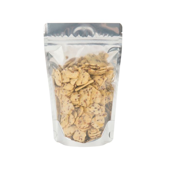 Buste doypack trasparenti/bianco 13x8x20.5cm | 113 grammi (100 pezzi) [ZBGW3]