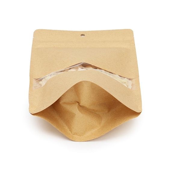 Buste doypack Kraft 13x8x20.5cm | 113 grammi con foro (100 pezzi) [ZBGW3KH]