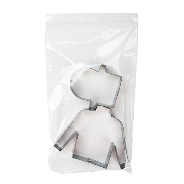 Sacchetto trasparente con chiusura a pressione 15x25.5cm PP 50 microns (100 pezzi) [ZC610]