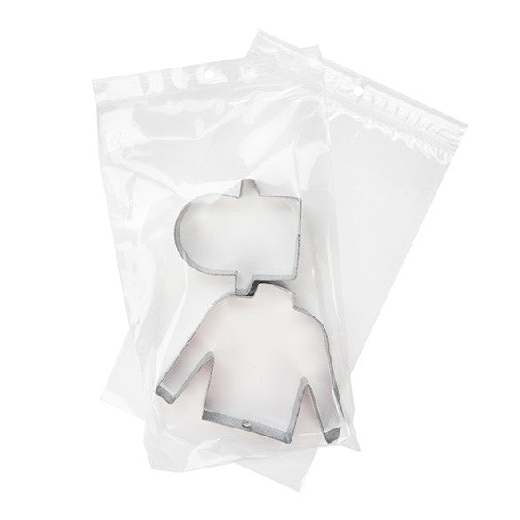 Sacchetto trasparente con chiusura a pressione 15x25.5cm PP 50 microns (100 pezzi) [ZC610]