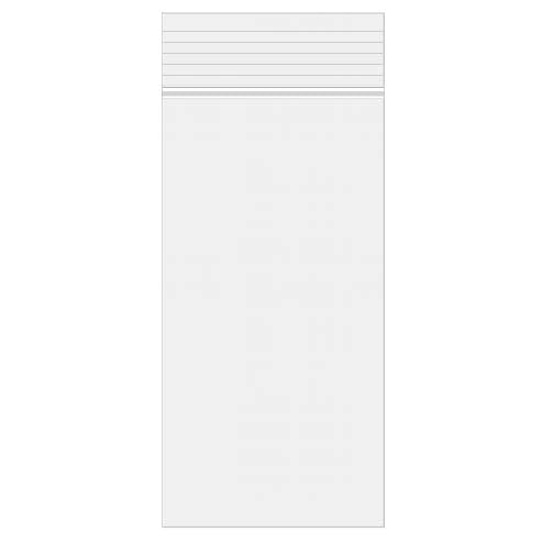 Sachet zip transparent en PE-BD 7,5x25,5cm 50 microns (100 pièces) [2PE310]