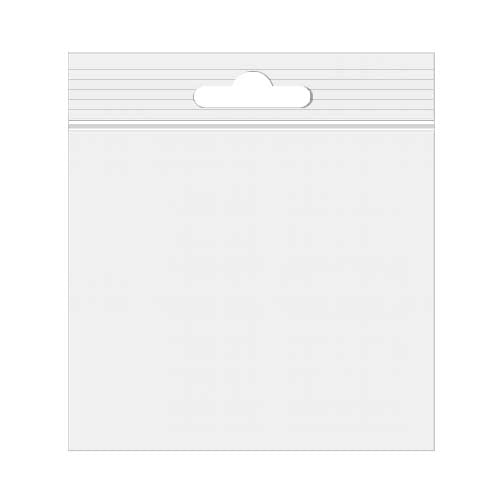 Sachet zip à transparence cristalline avec trou de suspension européen 10,2x10,2cm (100 pièces) [ZE44]