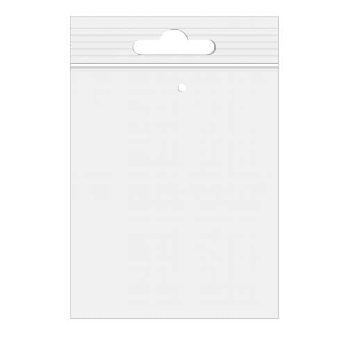 Sachet zip à transparence cristalline avec trou de suspension européen + trou d'aération 33x38,1cm (100 pièces) [ZE1315V]