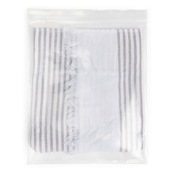 Sacchetto trasparente con chiusura a pressione 25.5x30.5cm PE 150 micron (100 pezzi) [6PE1012]