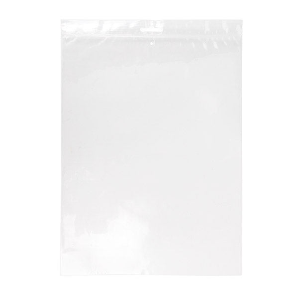 Sacchetto trasparente con chiusura a pressione, foro europeo e foro per l'aerazione 23x30.5cm PP 50 microns (100 pezzi) [ZE912V]