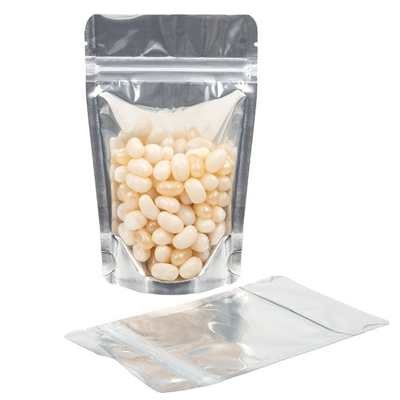Buste doypack trasparenti/oro 9.5x5.7x15.7cm | 57 grammi (100 pezzi) [ZBGG35]