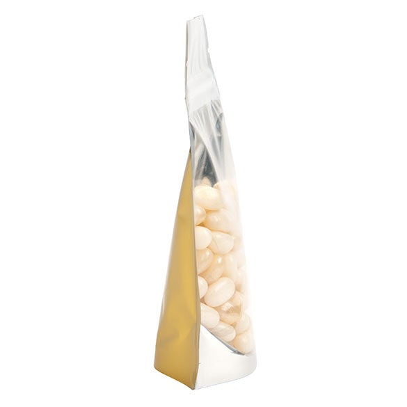 Buste doypack trasparenti/oro 9.5x5.7x15.7cm | 57 grammi (100 pezzi) [ZBGG35]