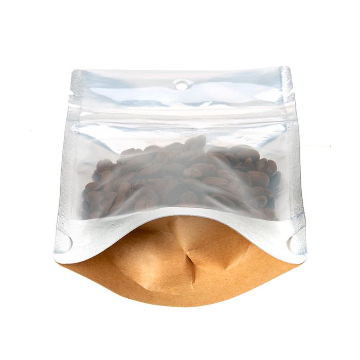 Buste doypack trasparenti/Kraft 10,2x6x15,2cm con foro (100 pezzi) [ZBGK2H]