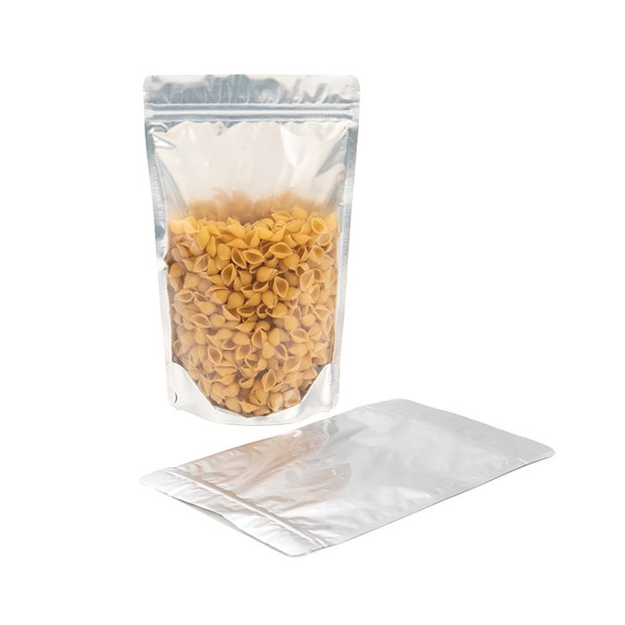 Buste doypack trasparenti/argento 17x9x28.5cm 340 grammi (100 pezzi) [ZBGS4]