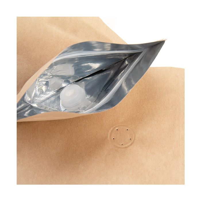 Buste doypack Kraft 13x7,9x20,6cm con valvola (100 Pezzi) [ZBGM3K]