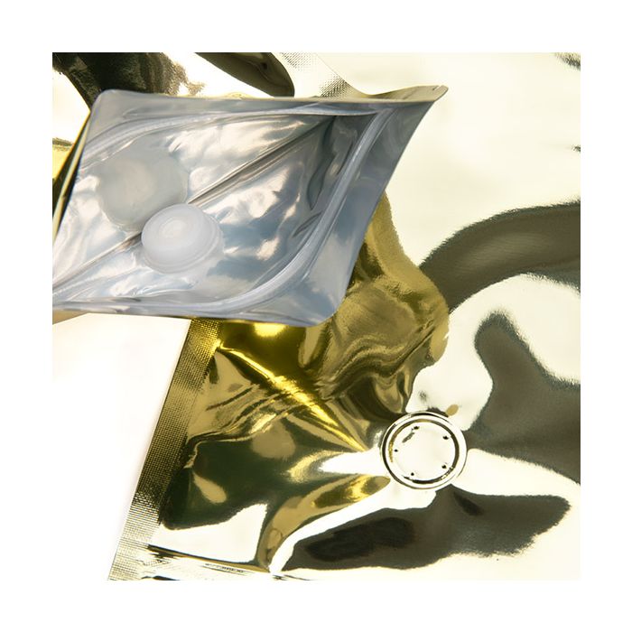 Buste doypack color oro 13x7,9x20,6cm con valvola (100 Pezzi) [ZBGM3SGV]