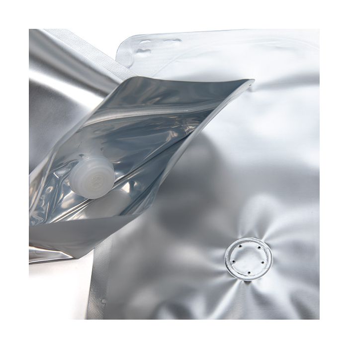 Doypack Argentées 13x7,9x20,6cm avec valve (100 pièces) [ZBGM3SV]