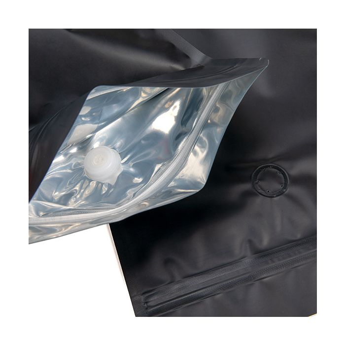 Doypack Noires 17,1x8,9x28,6cm avec valve (100 pièces) [ZBGM4MBV]