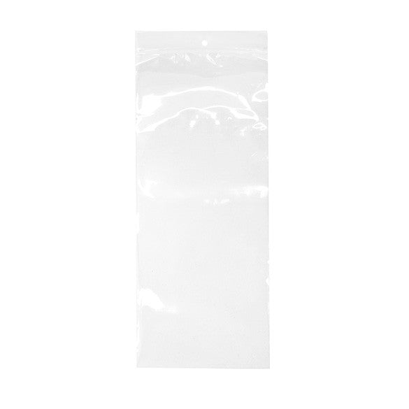 Druckverschlussbeutel mit Aufhängeloch 12.5x30.5cm Transparent PP 50 Mikron (100 Stück) [ZR512]
