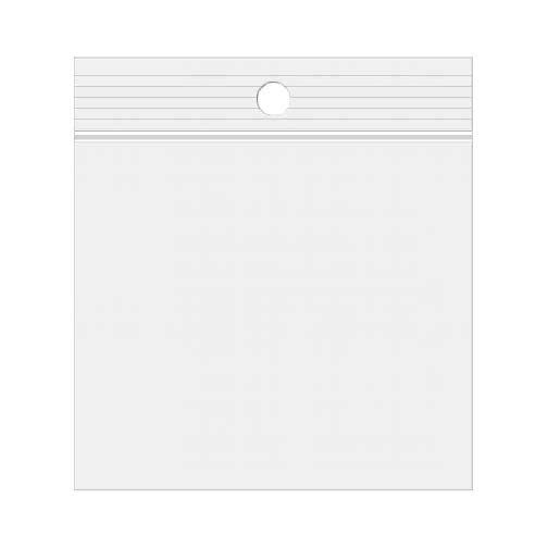 Sacchetto trasparente con chiusura a pressione e foro 5x5cm PP 50 microns (100 pezzi) [ZR22]