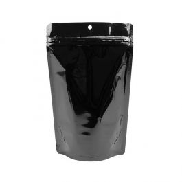 Pochettes Doypack noires 13 x 7,9 x 20,6 cm avec trou de suspension (100 pièces) [ZBGM3BH]