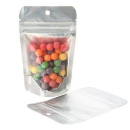 Doypack argenté 7.9 x 5.1 x 13 cm (28 g) Trou suspension rond (100 Pièces) [ZBGS1H]
