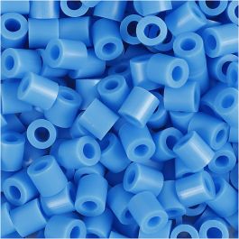 Bügelperlen, Größe 5x5 mm, Lochgröße 2,5 mm, medium, Blau (32238), 1100 Stk/ 1 Pck [HOB-751370]