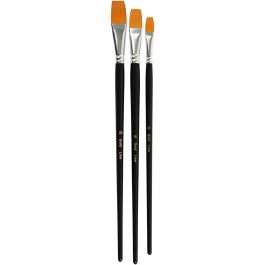 Gold Line Pinsel, Nr. 12+16+20, L 30-33 cm, B 12-20 mm, Flach, 3 Stk/ 1 Pck [HOB-100276]