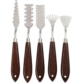 Palettmesser-Set, L 17-21 cm, B 2-3 cm, 5 Stk/ 1 Pck [HOB-10313]
