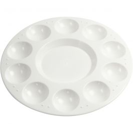 Palette, Palette ronde avec 11 alvéoles, d 17 cm, blanc, 1 pièce [HOB-103300]