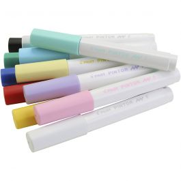 PILOT Pintor Marker/Filzstifte, Pastellfarben, Standard-Farben, 12 Stk/ 1 Pck [HOB-336222]