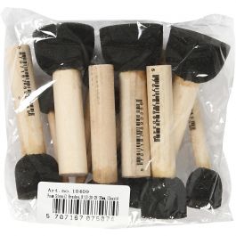 Schaumstoffpinsel, L 9-10 cm, D 13+20+25+35 mm, 12 Stk/ 1 Pck [HOB-10409]