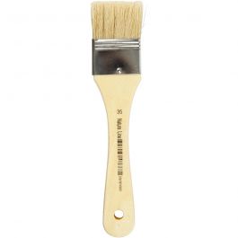 Pinceaux pour vernis, L : 18,5 cm, L : 35 mm, Plat, 12 pièces/ 1 Pq. [HOB-10435]
