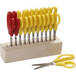 Ciseaux pour Enfants, L : 12,5 cm, rund, 12 pièces/ 1 Pq. [HOB-11190]