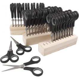 Ciseaux pour Enfants, L : 14 cm, droitier & gaucher, noir, 1 set [HOB-11199]